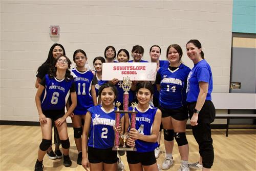 2024-25 WESD K-8 Girls Volleyball champions - Sunnyslope